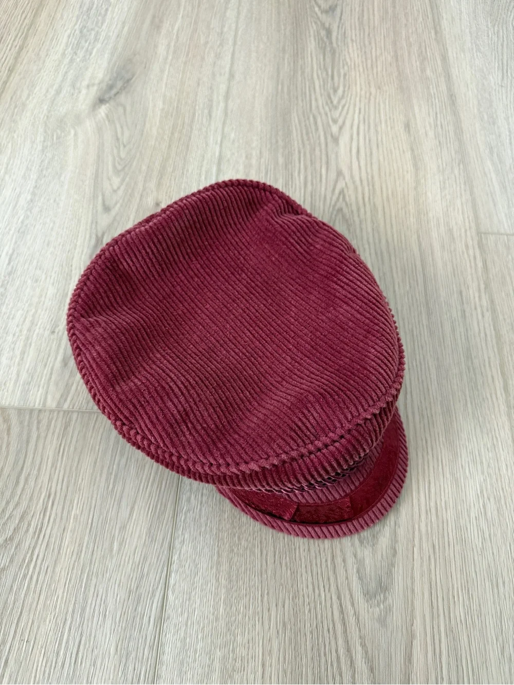 Brixton Corduroy Burgundy Baker Boy Cap